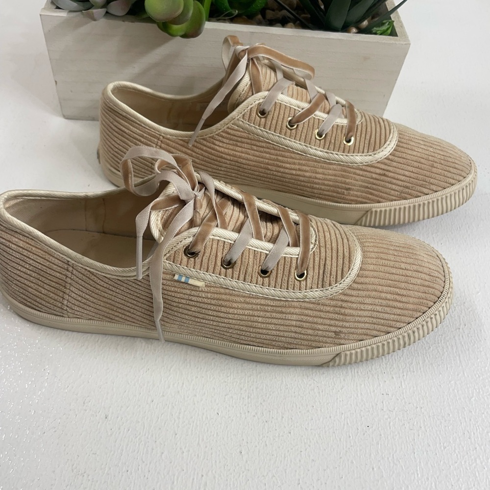 Toms Women's Tan Corduroy Sneakers - Picture 2 of 6